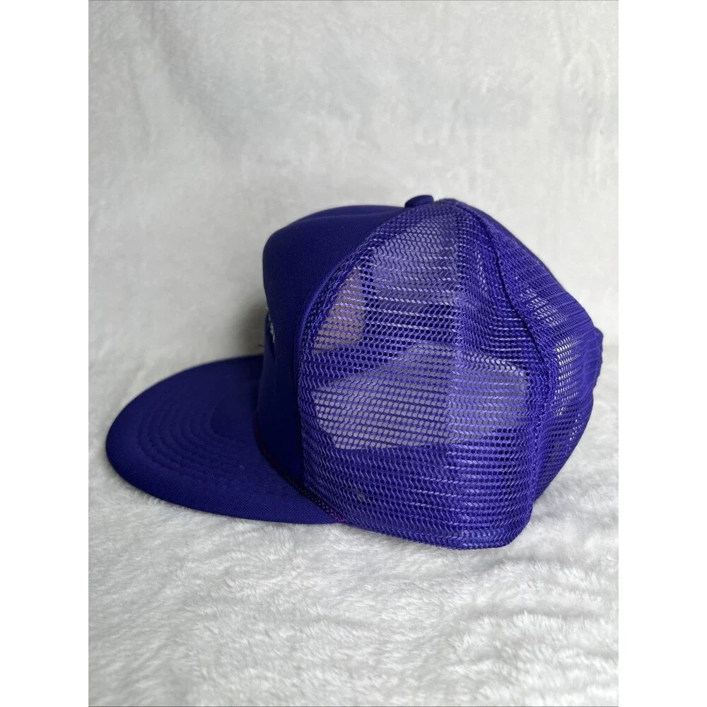 Viking Trucking Hat Blue Purple Mesh Snapback Trucker Cap Adult One Size
